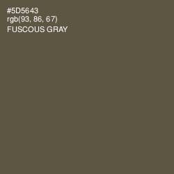 #5D5643 - Fuscous Gray Color Image